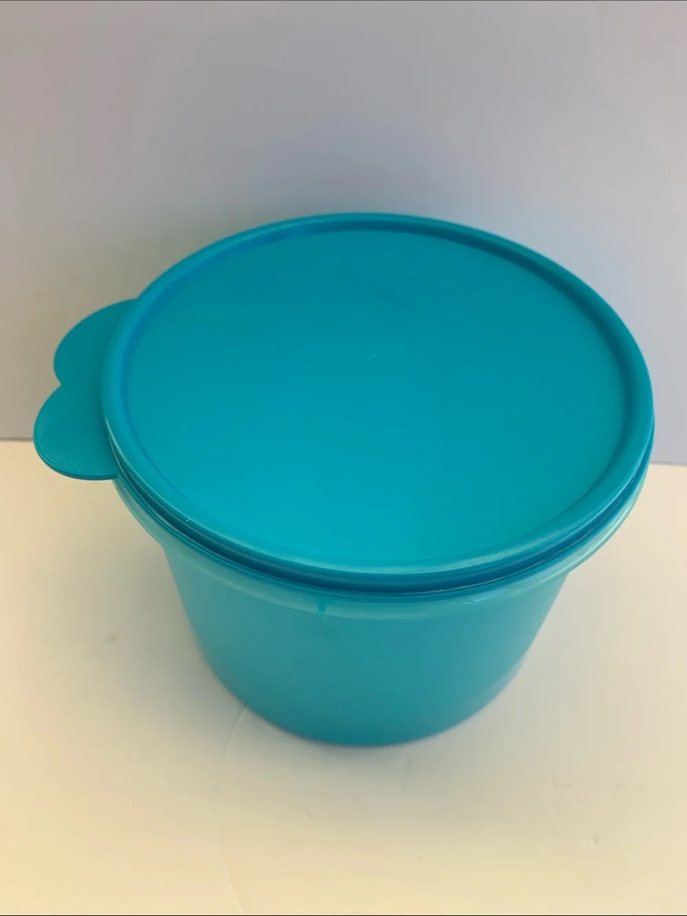 Tupperware Plastic Round Container Set of 2 Blue Color